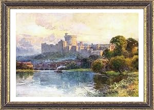 Windsor Castle in Berkshire, England,Vintage Watercolor Print