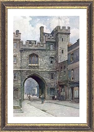 St. John's Gatehouse in Clerkenwell, London,Vintage Watercolor Print