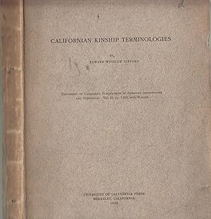 Seller image for Californian kinship terminologies for sale by PRISCA