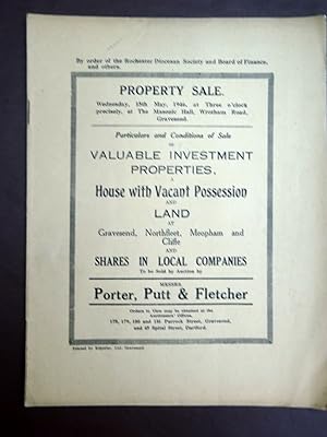 By order of the Rochester Diocesan Society and board of Finance and others, Property Sale. 15 May...