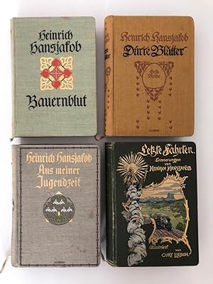 Konvolut aus 4 Bänden: Letzte Fahrten, 3. Auflage, 1902; Bauernblut, 6. Aufl., ca. 1905; Dürre Bl...