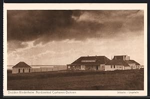 Ansichtskarte Cuxhaven-Duhnen, Druiden-Kinderheim, Südseite mit Liegehalle