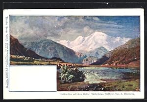 Artista-Cartolina Philipp + Kramer Nr. VIII /1: Haiden-See, Seeblick mit dem Ortler