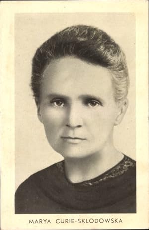 Ansichtskarte / Postkarte Physikerin Marya Curie Sklodowska, Marie Curie, Portrait, Nobelpreisträ...