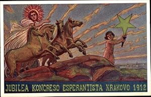 Jugendstil Künstler Ansichtskarte / Postkarte Kazimirowski, Pentris Eugeniusz, Kraków Polen, Konc...