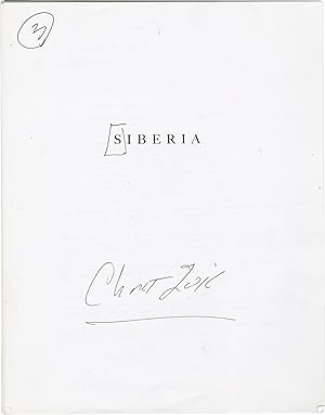 Imagen del vendedor de Siberia (Archive of two original screenplays for the 2020 film, from the archive of screenwirter Christ Zois) a la venta por Royal Books, Inc., ABAA