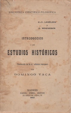 Imagen del vendedor de Introduccin a los estudios histricos . a la venta por Librera Astarloa
