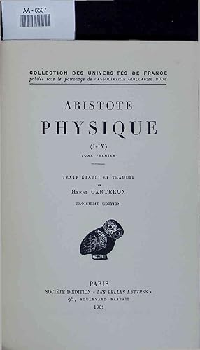 Image du vendeur pour Physique (I-IV), tome 1. mis en vente par Antiquariat Bookfarm