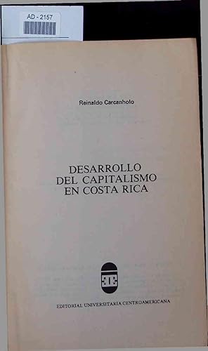 Imagen del vendedor de Desarrollo del Capitalismo en Costa Rica. AD-2157 a la venta por Antiquariat Bookfarm