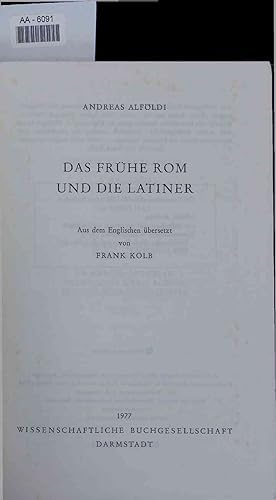 Seller image for Das Frhe Rom und die Latiner. AA-6091 for sale by Antiquariat Bookfarm