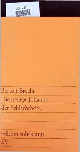 Seller image for Die heilige Johanna der Schlachthfe. for sale by Antiquariat Bookfarm