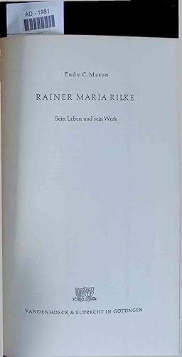 Bild des Verkufers fr Rainer Maria Rilke. AD-1981 zum Verkauf von Antiquariat Bookfarm