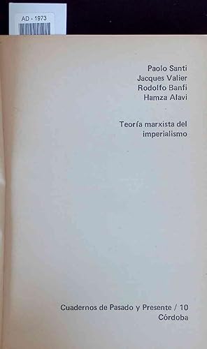 Imagen del vendedor de Teoria marxista del imperialismo. AD-1973 a la venta por Antiquariat Bookfarm