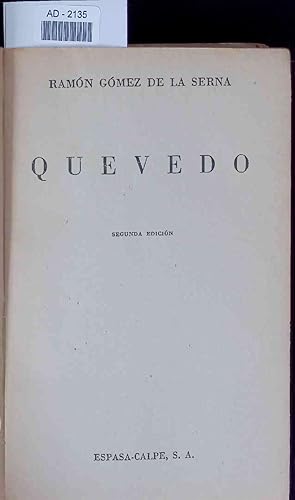 Bild des Verkufers fr Quevedo. zum Verkauf von Antiquariat Bookfarm