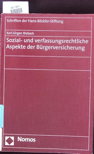 Bild des Verkufers fr Sozial- und verfassungsrechtliche Aspekte der Brgerversicherung. zum Verkauf von Antiquariat Bookfarm