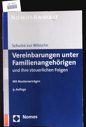 Seller image for Vereinbarungen unter Familienangehrigen und ihre steuerlichen Folgen. for sale by Antiquariat Bookfarm