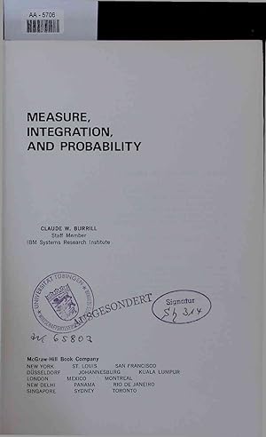 Seller image for Measure, Integration and Probability. AA-5706 for sale by Antiquariat Bookfarm