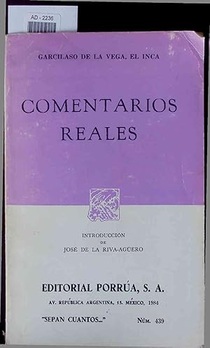 Imagen del vendedor de Comentarios reales. a la venta por Antiquariat Bookfarm