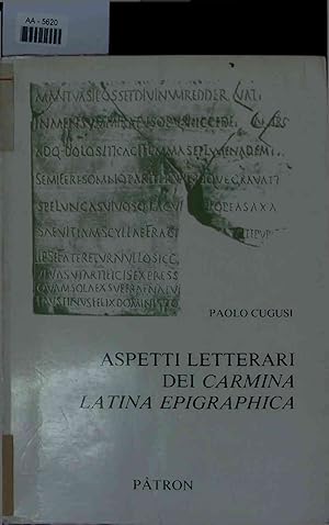 Bild des Verkufers fr Aspetti Letterari Dei Carmina. Latina Epigraphica zum Verkauf von Antiquariat Bookfarm