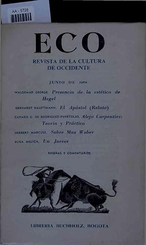 Bild des Verkufers fr ECO. Revista de la Cultura de Occidente. AA-5728 zum Verkauf von Antiquariat Bookfarm