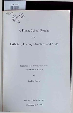 Bild des Verkufers fr A Prague School Reader on Esthetics, Literary Structure, and Style. AD-2088 zum Verkauf von Antiquariat Bookfarm