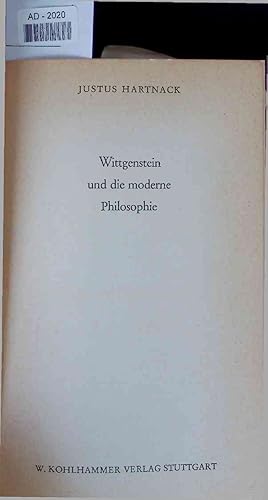 Bild des Verkufers fr Wittgenstein und die moderne Philosophie. AD-2020 zum Verkauf von Antiquariat Bookfarm