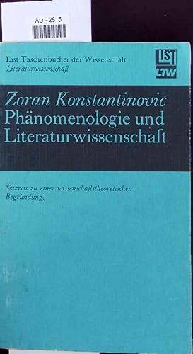 Image du vendeur pour Phnomenologie und Literaturwissenschaft. AD-2516 mis en vente par Antiquariat Bookfarm