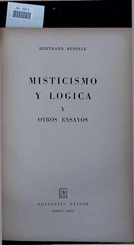 Seller image for Misticismo y Lgica y Otros Ensayos. AA-5913 for sale by Antiquariat Bookfarm