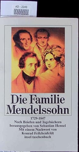 Imagen del vendedor de Die Familie Mendelssohn, 1729-1847. a la venta por Antiquariat Bookfarm