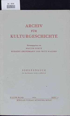 Seller image for Archiv fr Kulturgeschichte. AA-6838. XXXVII. Band, Heft 2 for sale by Antiquariat Bookfarm