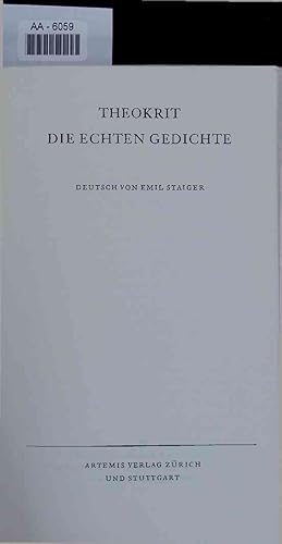 Seller image for Theokrit. Die Echten Gedichte. AA-6059 for sale by Antiquariat Bookfarm