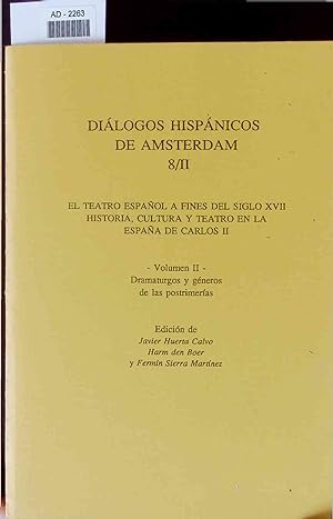 Bild des Verkufers fr Dialogos Hispanicos de Amsterdam 8/II. AD-2263. Volumen II zum Verkauf von Antiquariat Bookfarm