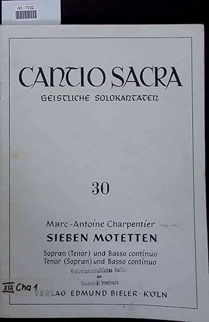 Immagine del venditore per Cantio Sacra. Geistliche Solokantaten. AA-7032 venduto da Antiquariat Bookfarm