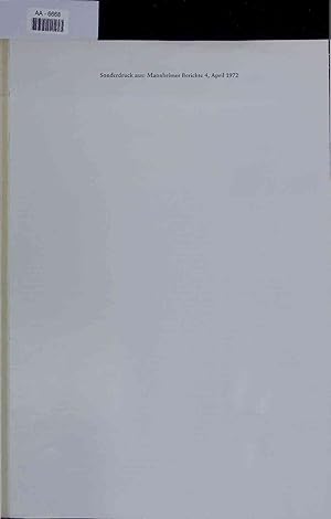 Bild des Verkufers fr ber Funktionen der Tradition. Sonderdruck aus: Mannheimer Berichte 4, April 1972 zum Verkauf von Antiquariat Bookfarm