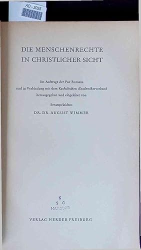 Seller image for Die Menschenrechte in Christlicher Sicht. AD-2025 for sale by Antiquariat Bookfarm