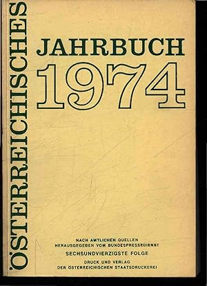 Bild des Verkufers fr O?sterreichisches Jahrbuch 1974. zum Verkauf von Antiquariat Bookfarm