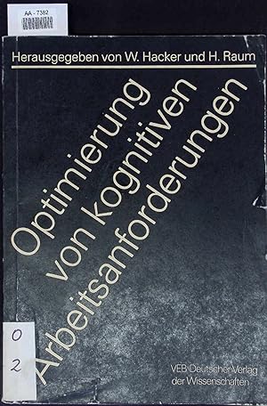 Seller image for Optimierung von kognitiven Arbeitsanforderungen. AA-7382 for sale by Antiquariat Bookfarm