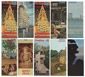 Sammlung von 10 Prospekten Reisen, Indien (1970-80).