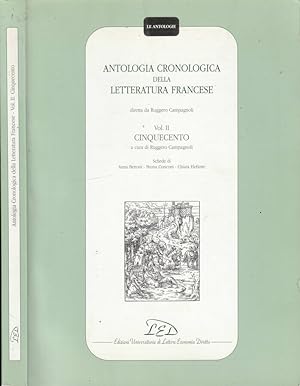 Bild des Verkufers fr Antologia cronologica della letteratura francese vol II Il Cinquecento zum Verkauf von Biblioteca di Babele