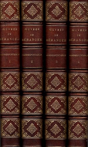 Seller image for Correspondance de Branger par Paul Boiteau I & II & II & IV for sale by PRISCA