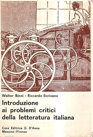 Immagine del venditore per Introduzione ai problemi critici della letteratura italiana venduto da Il Salvalibro s.n.c. di Moscati Giovanni