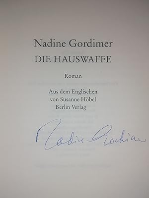Die Hauswaffe. Roman. Aus dem Englischen von Susanne Höbel.