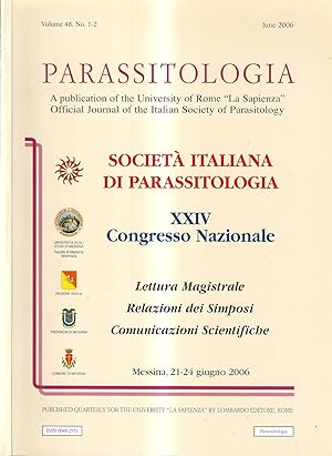 PARASSITOLOGIA. Volume 48, n. 1-2 - Società Italiana di Parassitologia: XXIV Congresso Nazionale