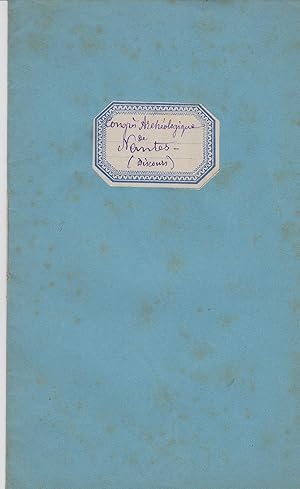 Image du vendeur pour Congrs archologique de Nantes. Sance d'ouverture, le 1er juillet 1886 : Allocutions de MM. A. de Bremond d'Ars et de Granges de Surgres, . COPY SIGNED TO ALFRED RICHARD mis en vente par PRISCA