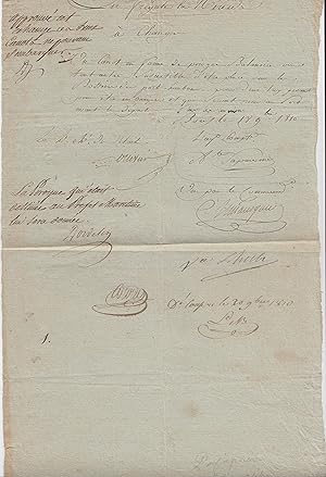 Document autographe d'Auguste Papavoine signé