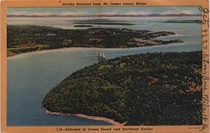 Seller image for aerial view postcard: Acadia National Park, Mt. Desert Island, Maine for sale by Mobyville