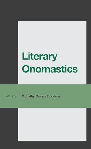 Imagen del vendedor de Literary Onomastics a la venta por GreatBookPrices