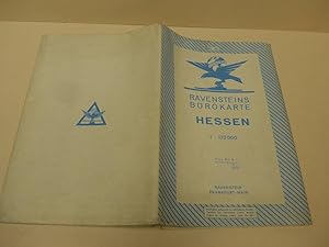 Ravensteins Bürokarte Nr. 8b. Land Hessen 1:170 000.