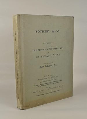 Catalogue of the Magnificent Contents of 148 Piccadilly, W.1. Sold by order of Victor Rothschild,...
