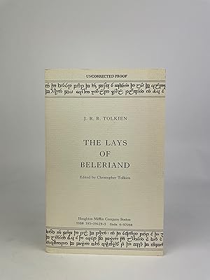 Image du vendeur pour The Lays of Beleriand Uncorrected Proof US 1985 mis en vente par Tolkien Library